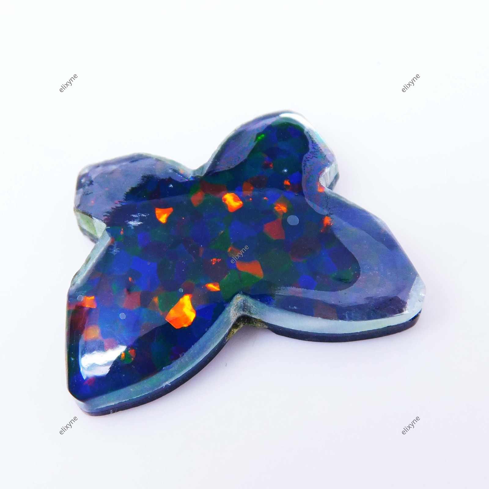 14.85 Ct Australian Natural Black Fire Opal Fancy Doublet Loose Gemstone