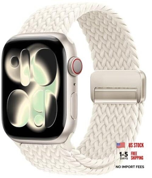 Magnetic Braided Loop Band 38mm/40mm/41mm/42mm(series 11/10) A-Starlight
