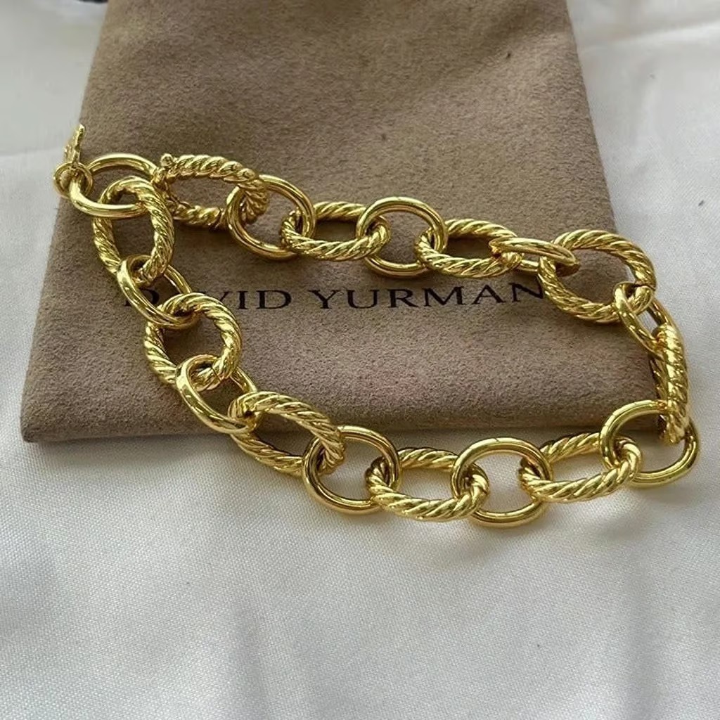 David Yurman 12mm Large Oval Link Cable Chain Bracelet size 7.5 in