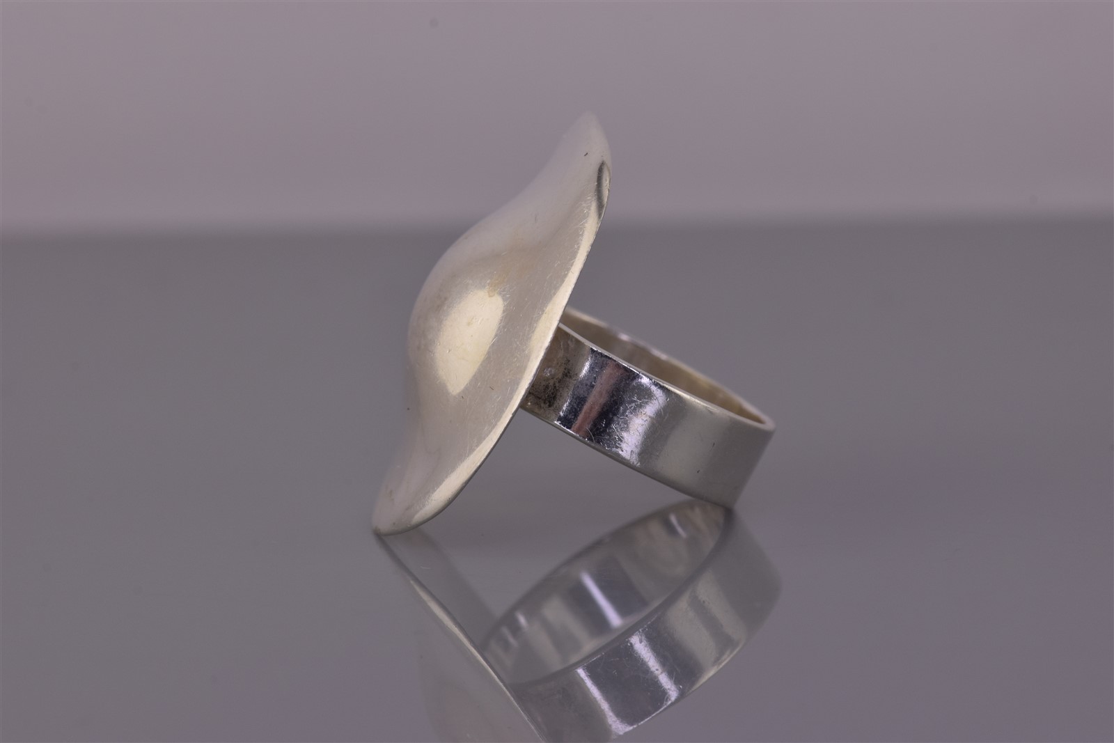 Dominque Dinouart DDD Sterling Silver 28mm Organic Disk Band Ring Mex 925 Sz: 7