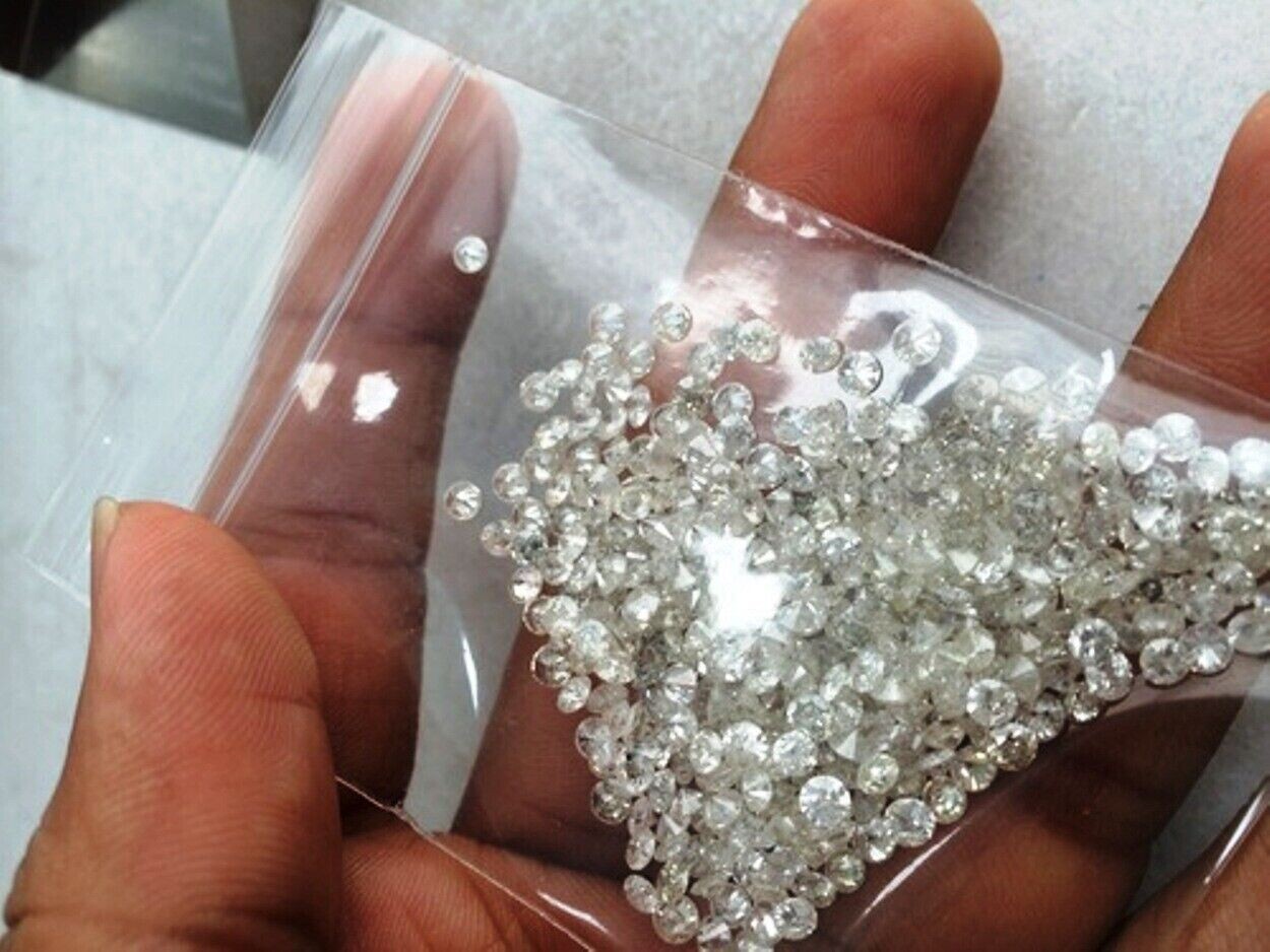 NATURAL EARTH MINED LOOSE DIAMOND 1 MM APPROX 0.005 CT 60 PIECE’S G-H/SI CLARITY