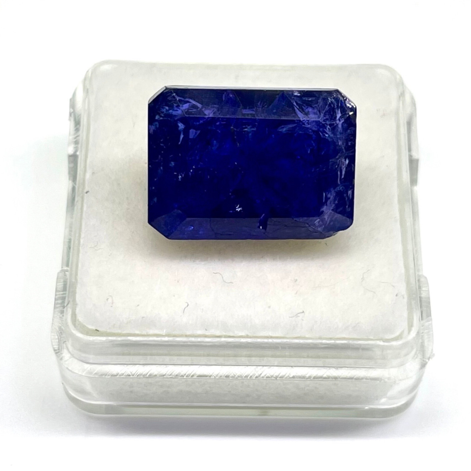 Certified 13.90 Cts Natural Tanzanite Emerald Cut Vibrant Blue A+ Loose Gemstone