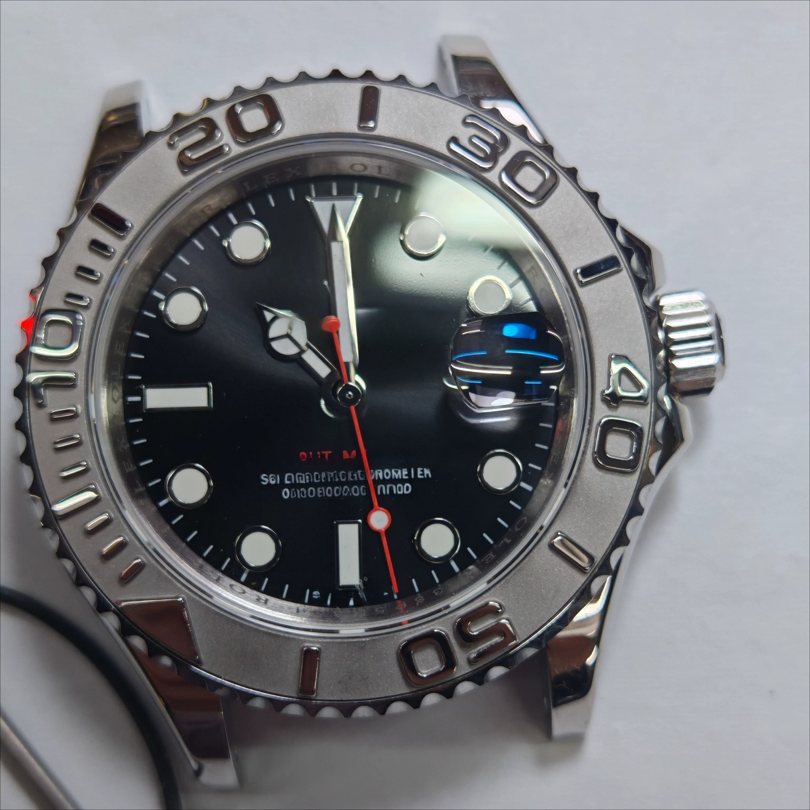 DIY Watch Part Kit for Movement 2836 8215 40mm Watch Case+Dial+Hands+Steel Strap