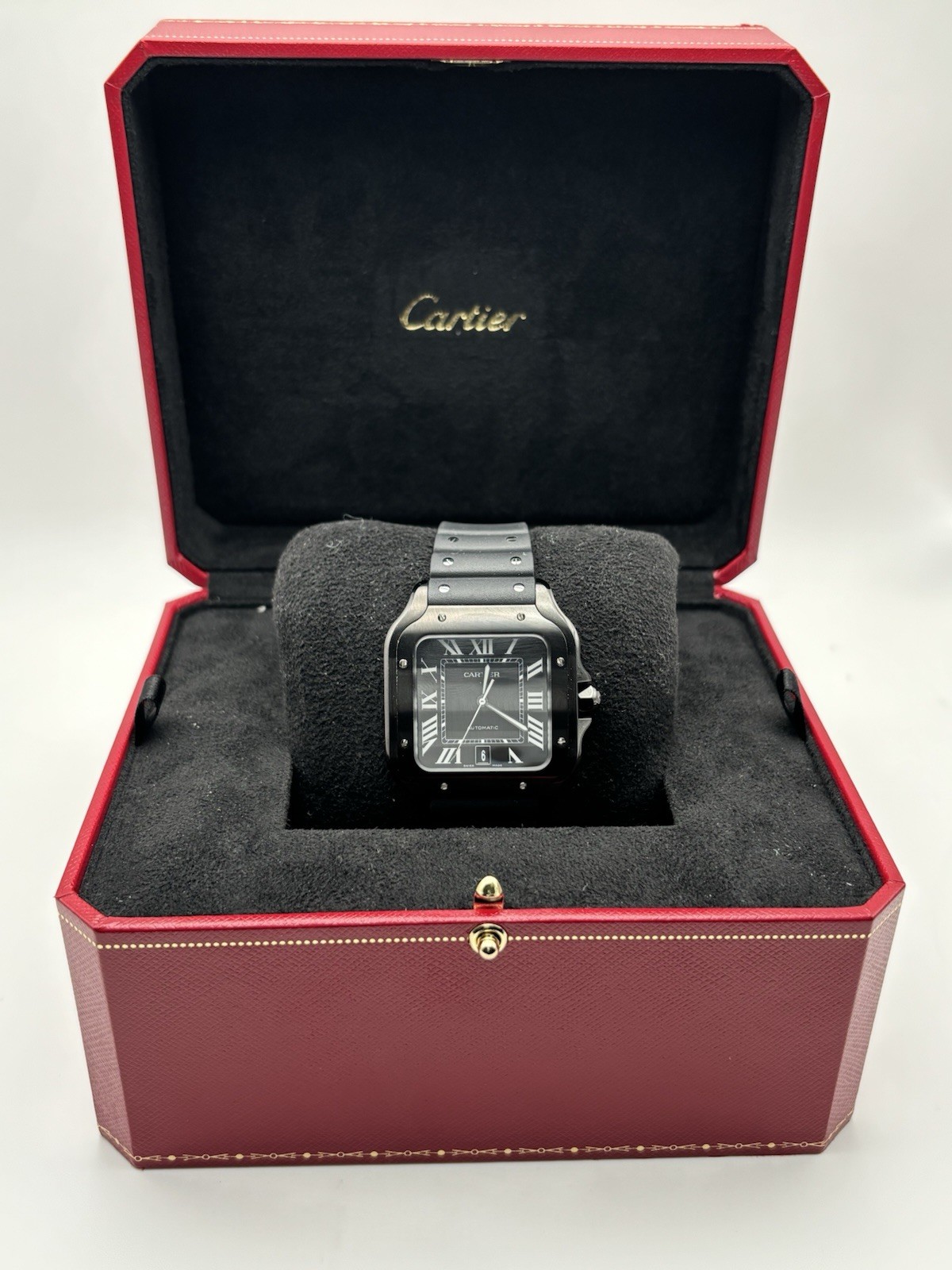 Cartier Santos de Cartier, Black Dial. Luxury. WSSA0039