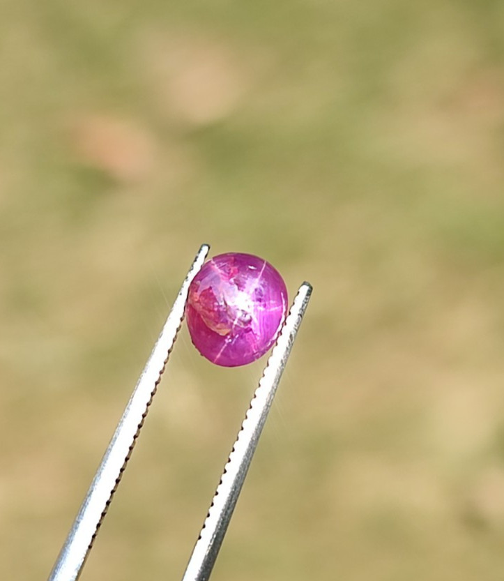 Natural Pink Star Sapphire 1.45ct HOT Pink Ruby Red | 6-Ray | Unheated Ceylon