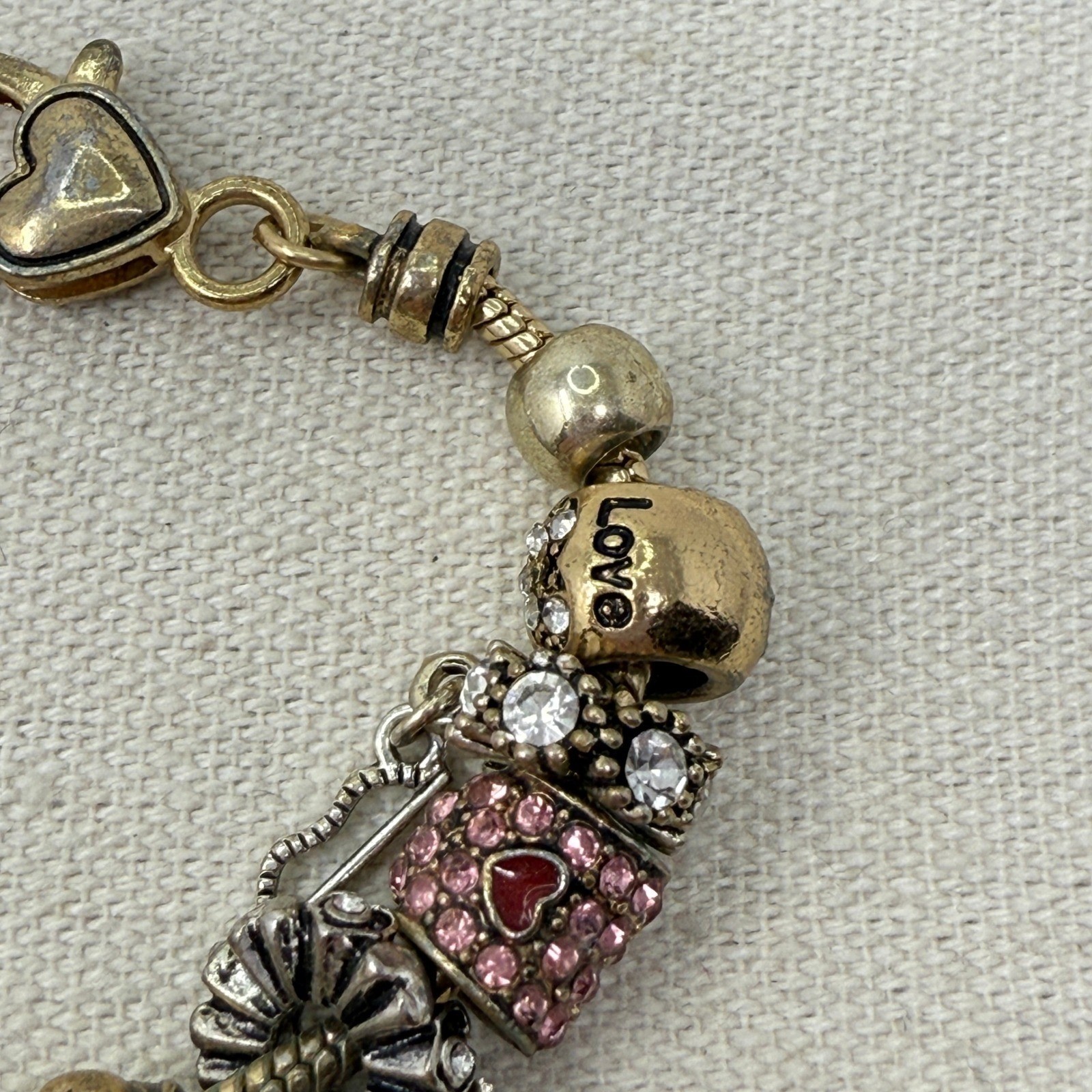 Landau Charm Bracelet Love You to the Moon & Back Celestial Pink Spring Color
