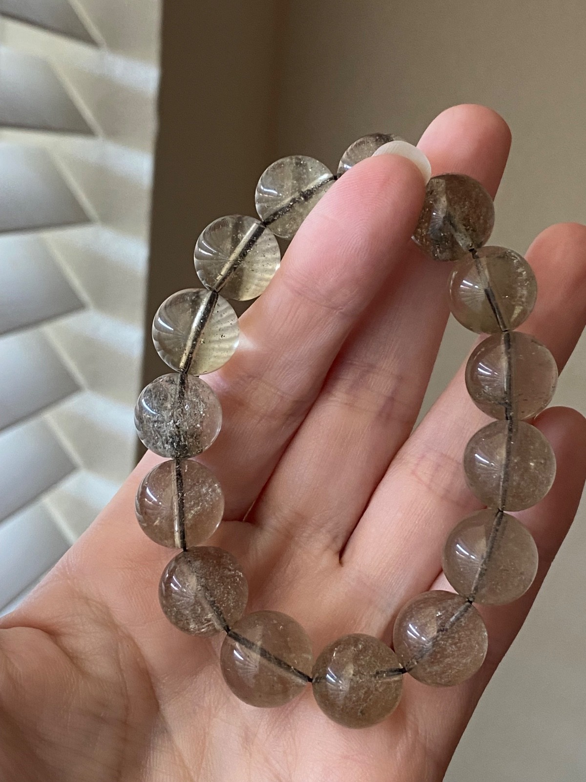 ☀️ Genuine Libyan Desert Glass Bracelet ☀️ 14.2mm Beads | 7 inch