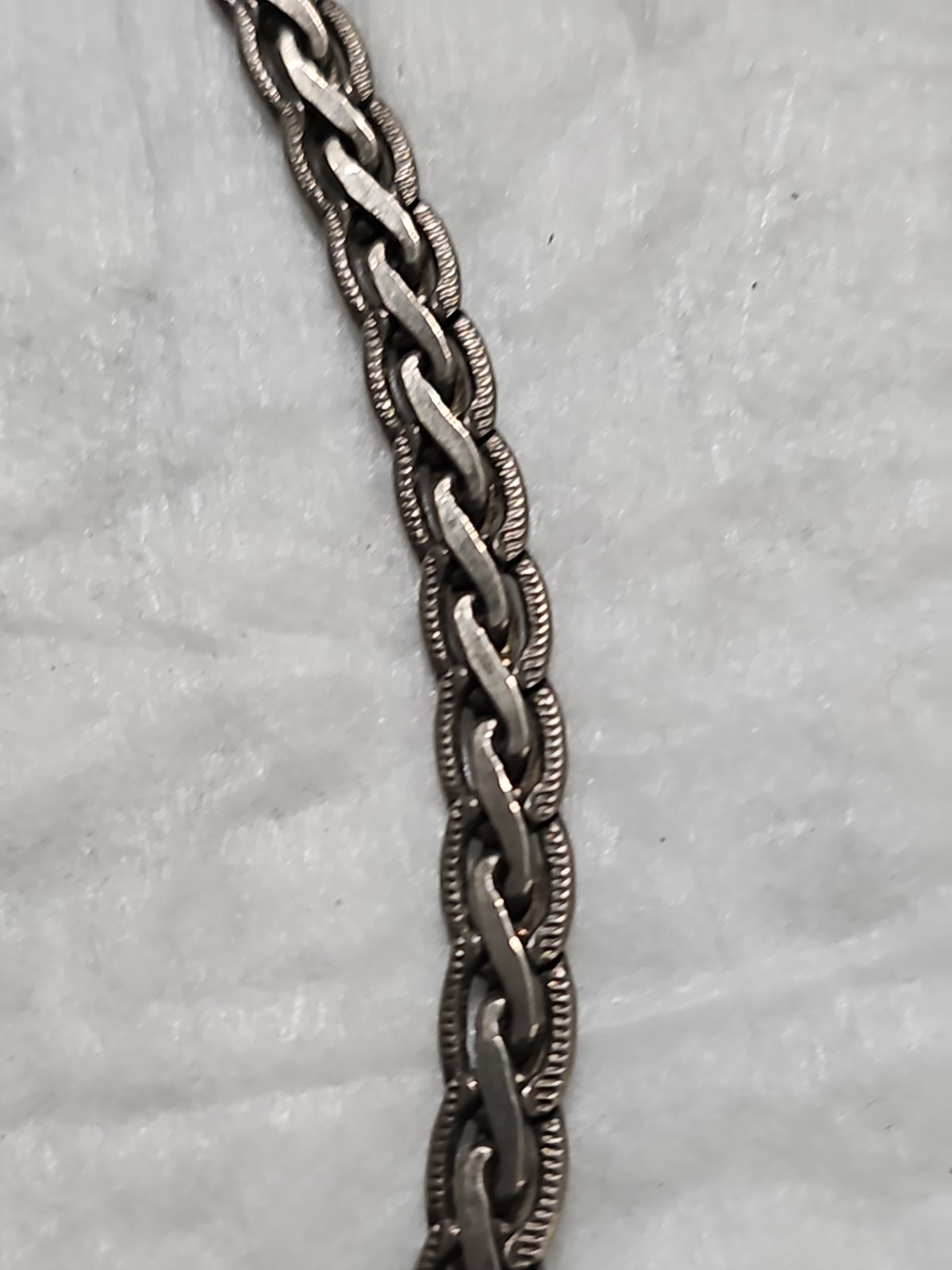 Vintage Italy 925 Sterling Silver Braided Wheat Chain Necklace Heavy 33.9g 20″
