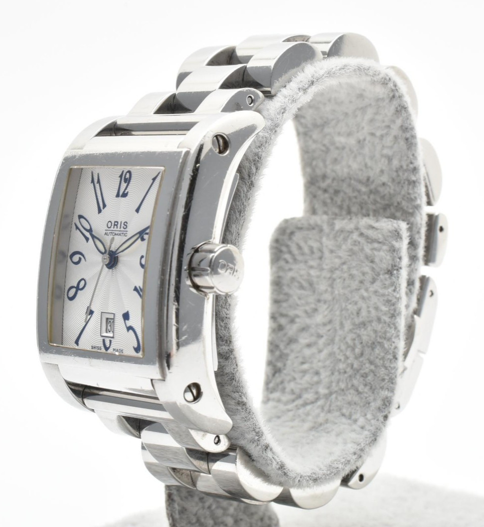 [Exc+5] ORIS 7525 Miles Rectangular Automatic White Dial Woman’s Watch JAPAN