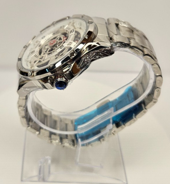 Invicta Racing Interpoint Men’s Automatic Watch 43.5mm, Steel/Steel (70080)