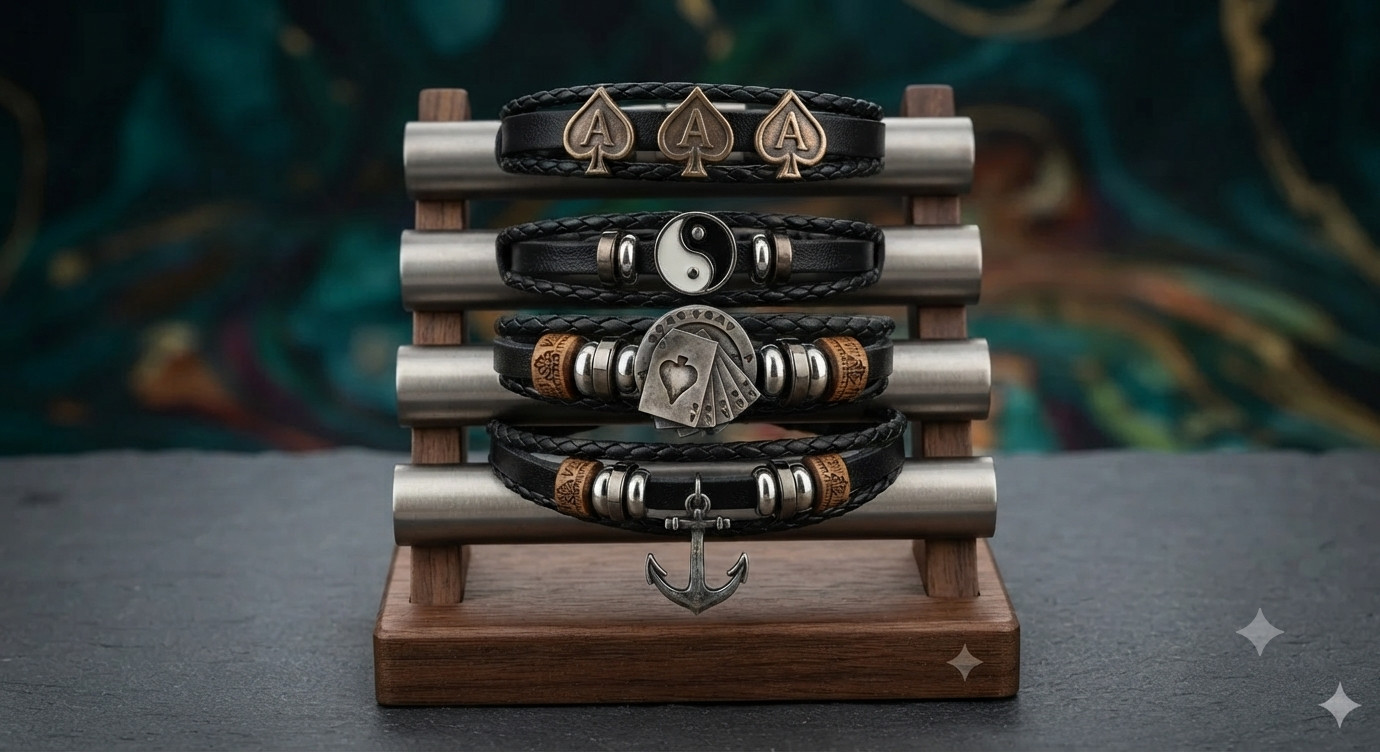 Men’s Leather Bracelet Set