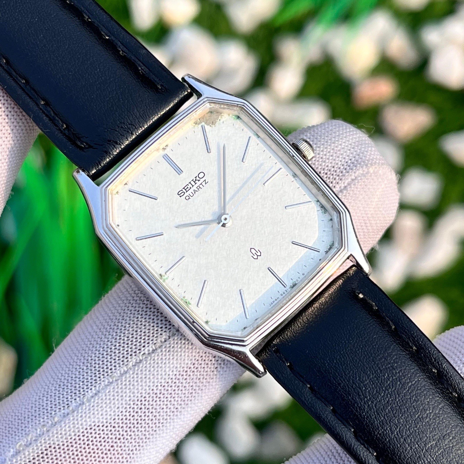 Vintage Seiko JDM Hammered Dial Dress Formal Japan Men’s Quartz Watch 6431-5150