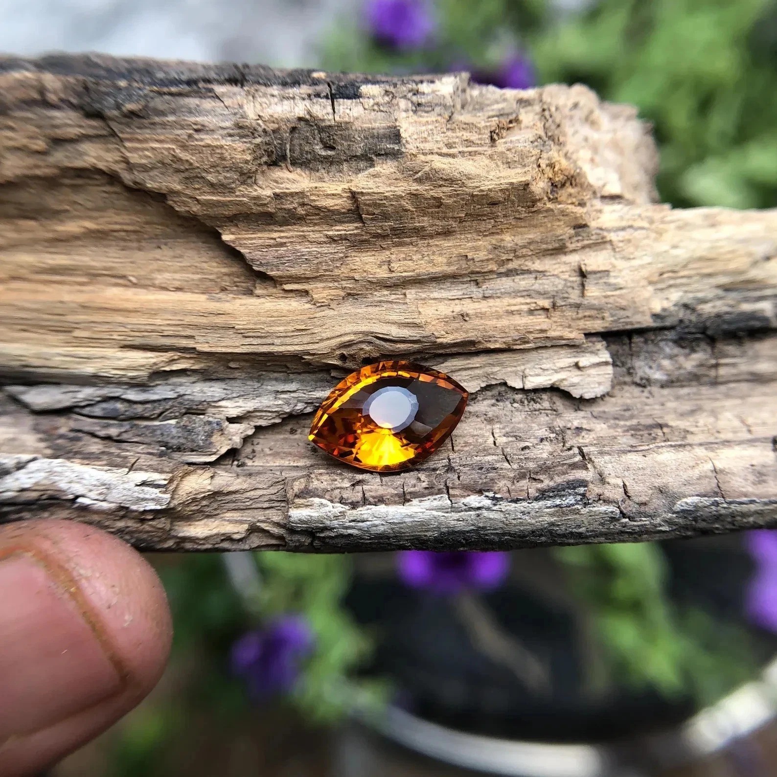 Natural Certified Unique Eye Cut 10 Ct Yellow Rhodolite Loose Stone Gemstone