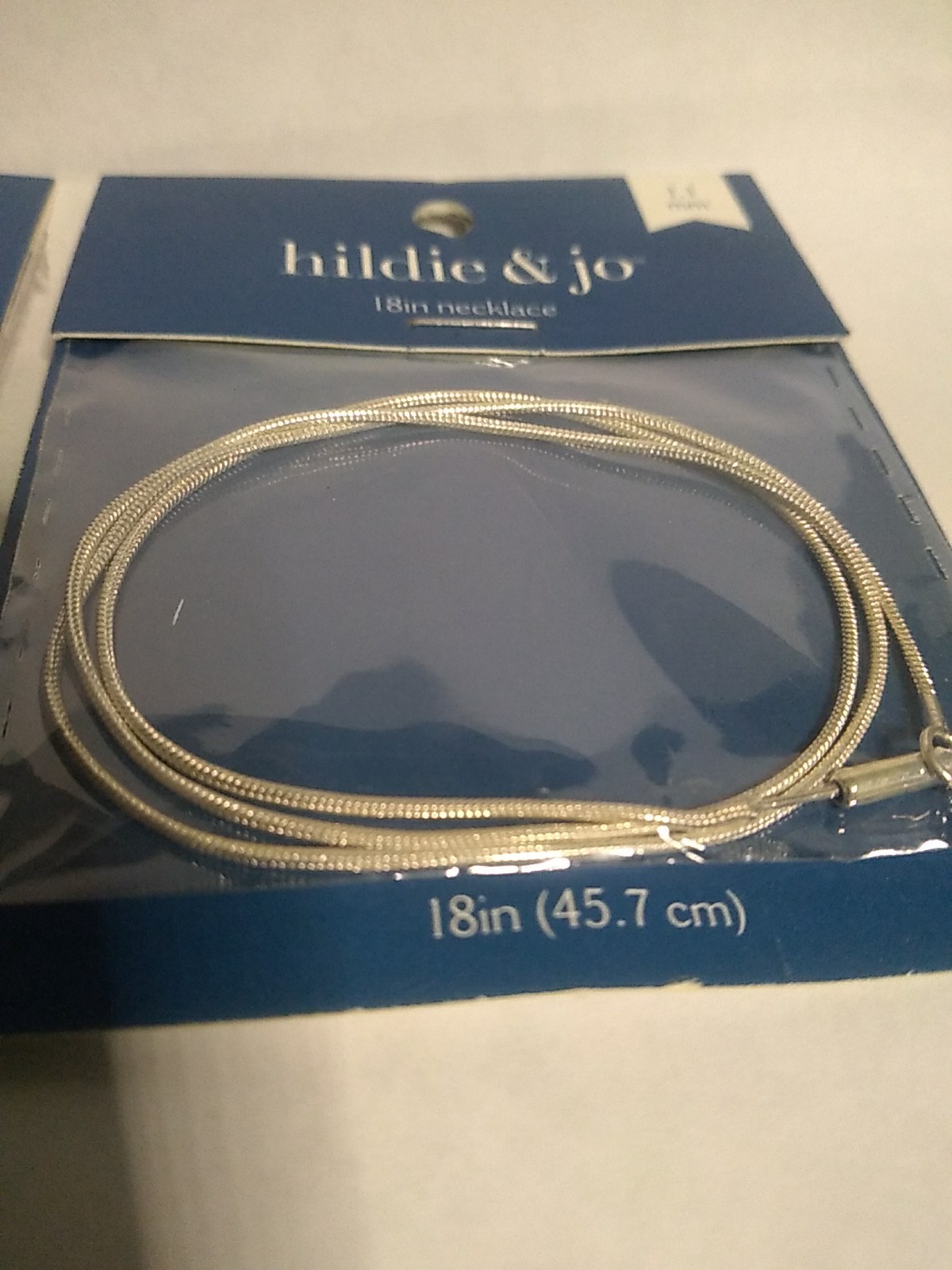 2X Hildie & Jo ~ 18″ Chain & 18″ Necklace Both SilverTone & New In Package!
