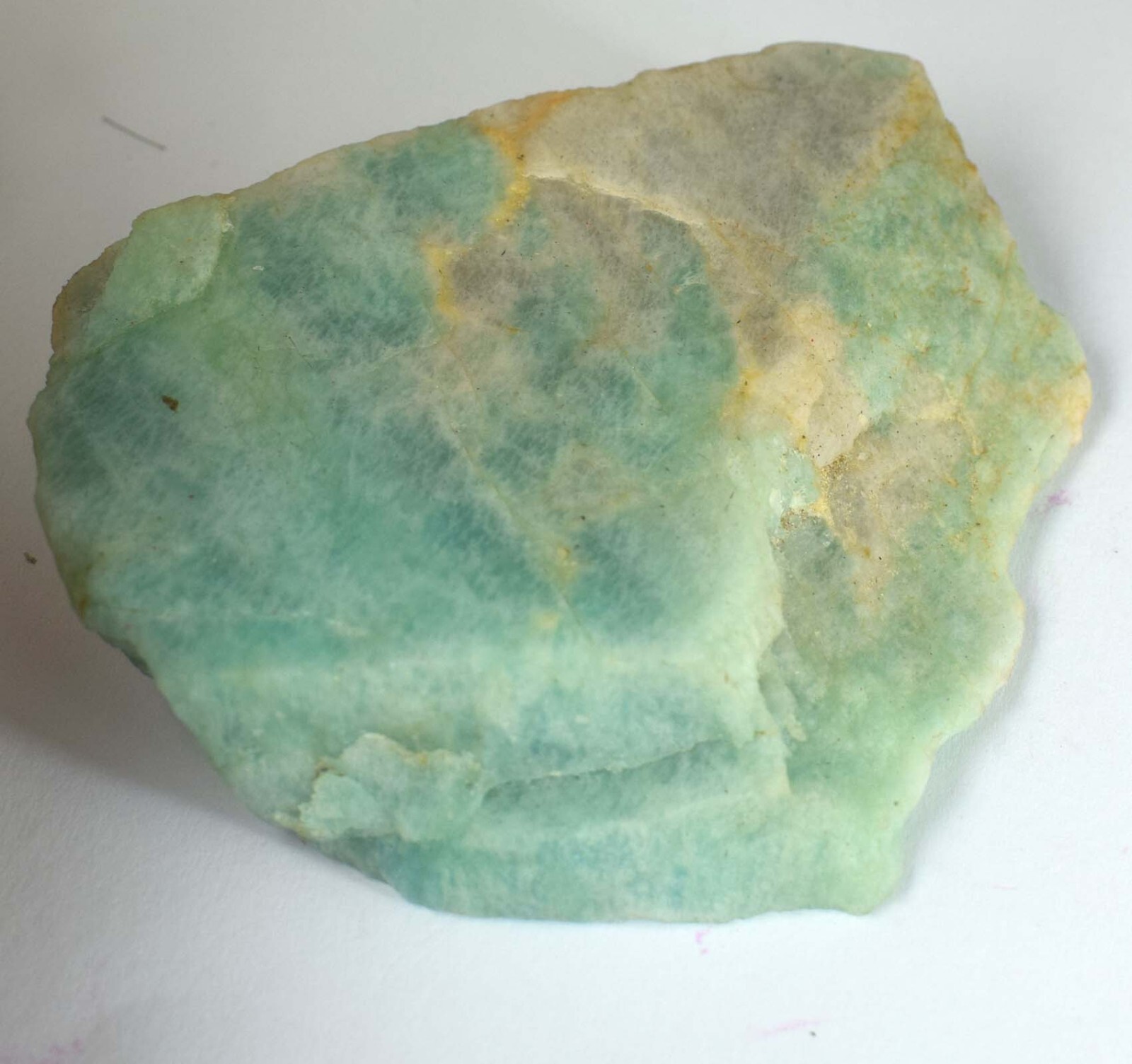 1370 Ct Natural African Green Amazonite 103 x 78 mm Gemstone Rough Specimen