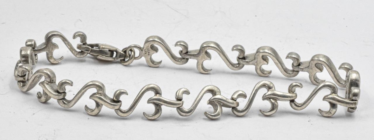 JWBR Sterling Silver Jane Seymour OPEN HEART Design Ladies bracelet 7.1″ Long