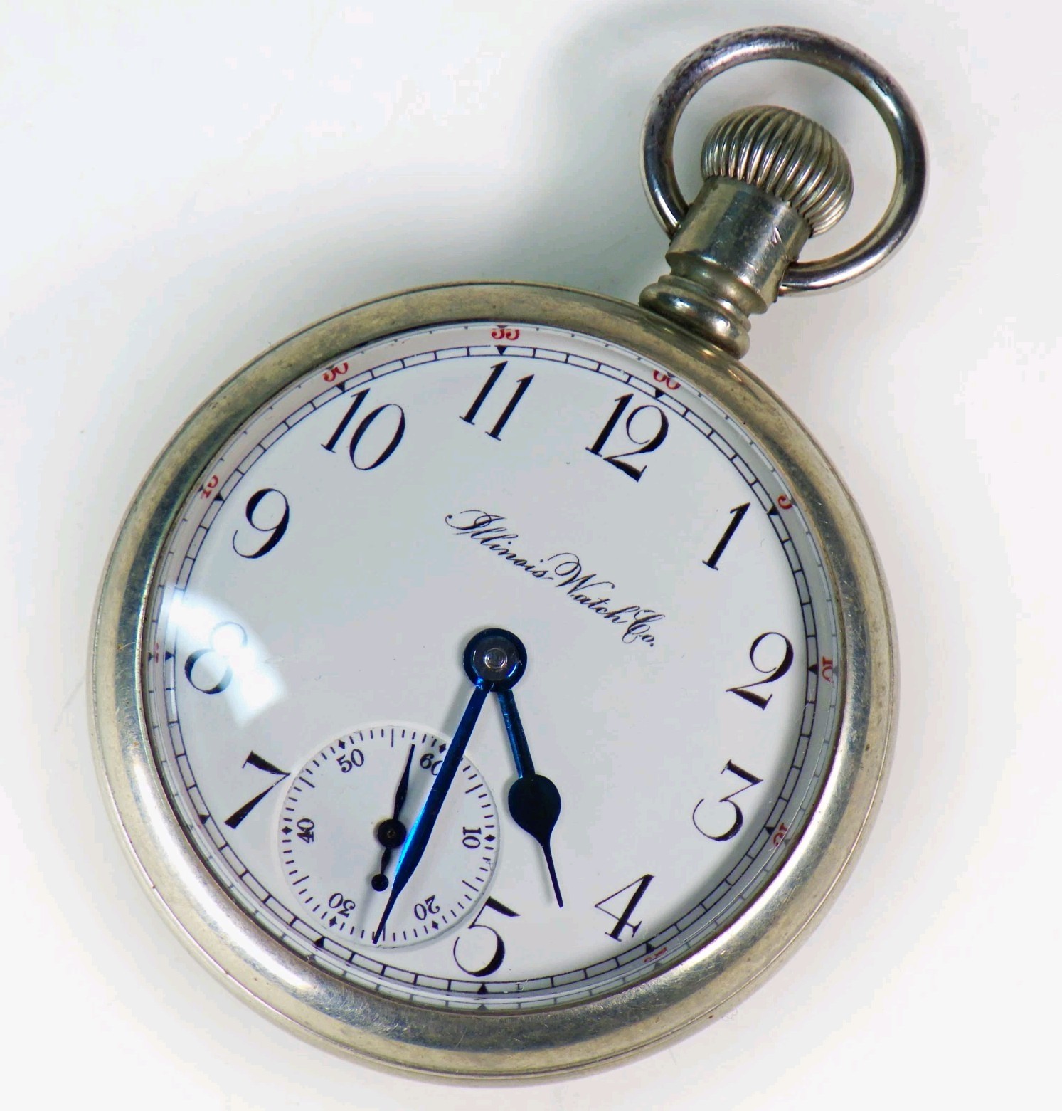 Illinois Bunn Special 21j, Gold Settings, Exhibition Case, Railroad Watch, Runs