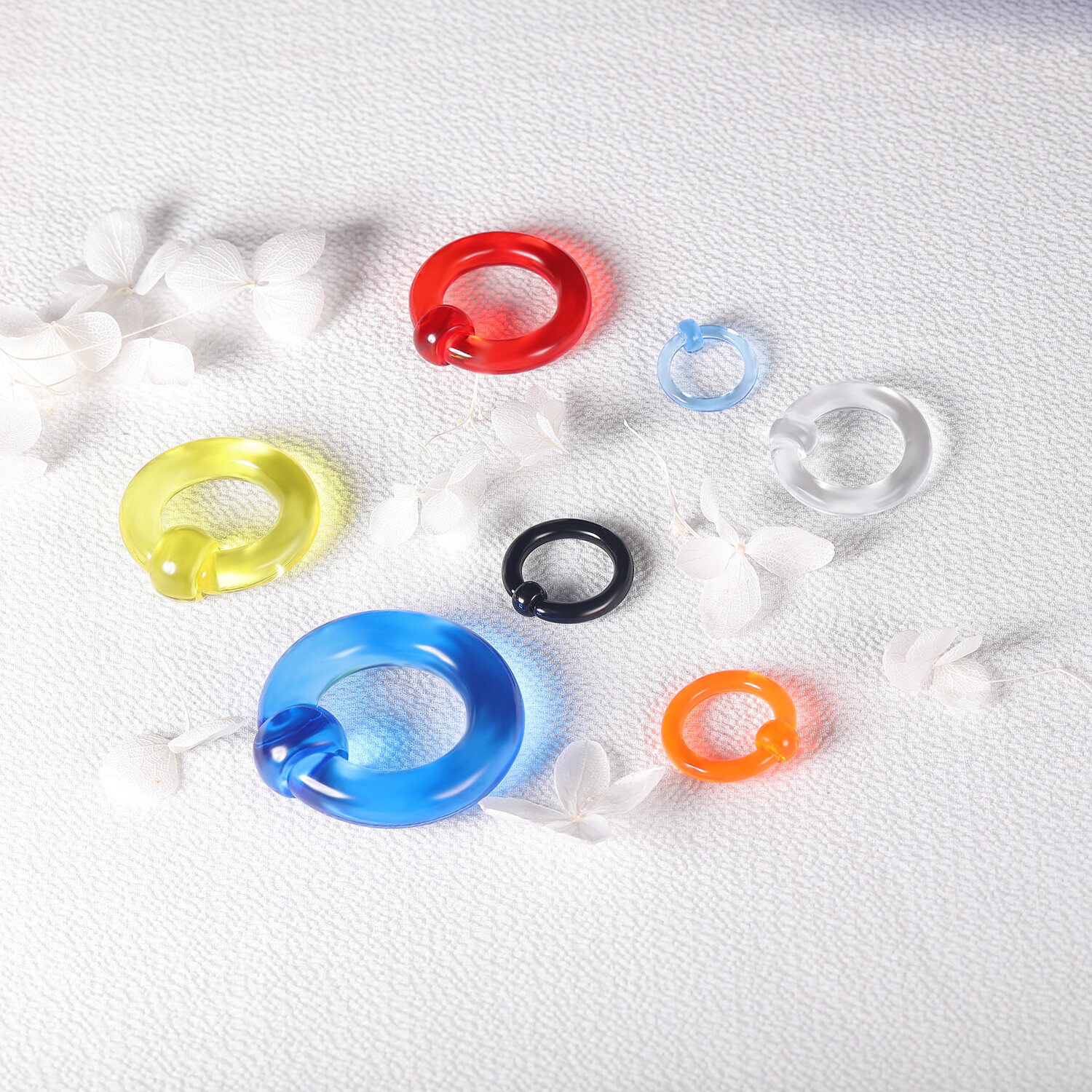 1 Pair Hoop Earrings Ear Gauge Acrylic Nose Rings BCR Septum Rings Body Piercing