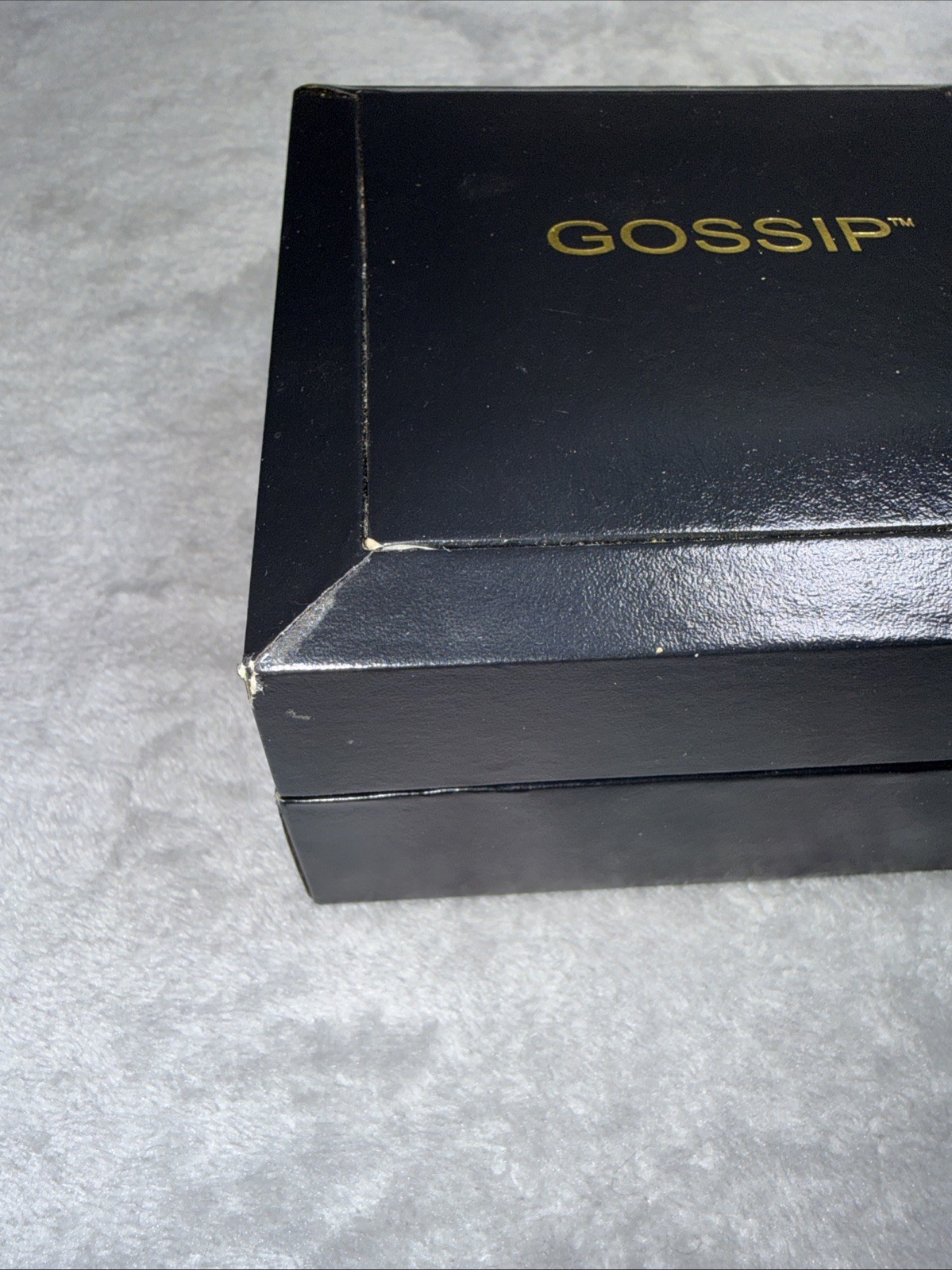 Gossip Gray Dial Bezel Crystal Accent Round Clear Case Gray Canvas Band Watch