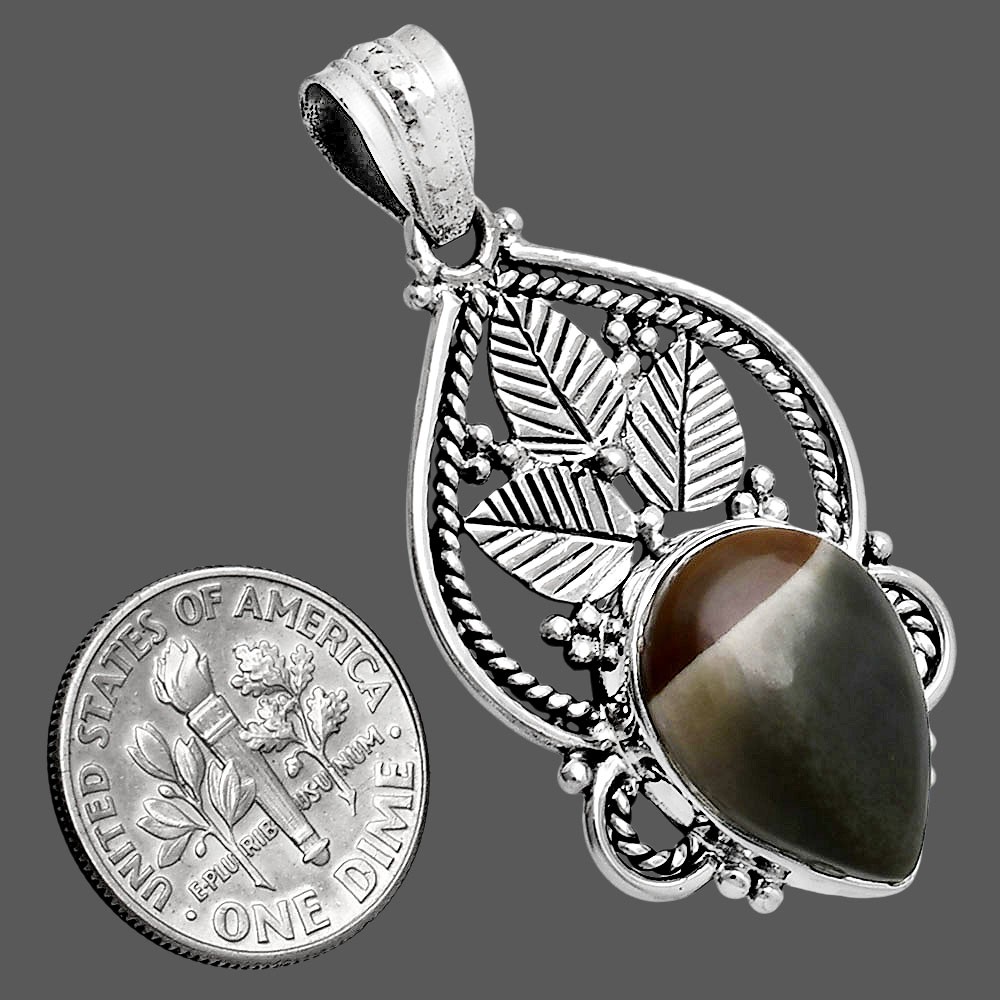 Premium Quality Polygram Jasper 925 Sterling Silver Pendant Jewelry P-1258