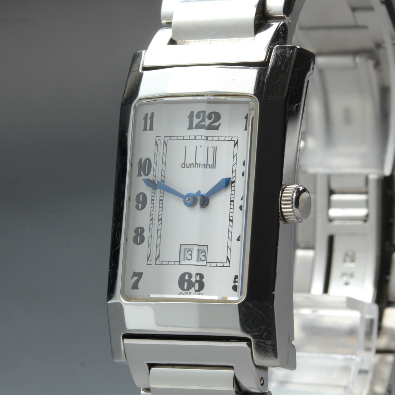 Dunhill Dunhillion Silver White Dial Rectangle 24mm Men’s Quartz Watch JP U993