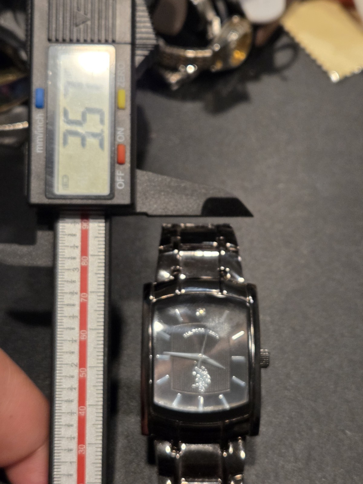 U.S. Polo Assn. Classic Men’s USC80198 Rectangular Black Dial Metal Watch C74