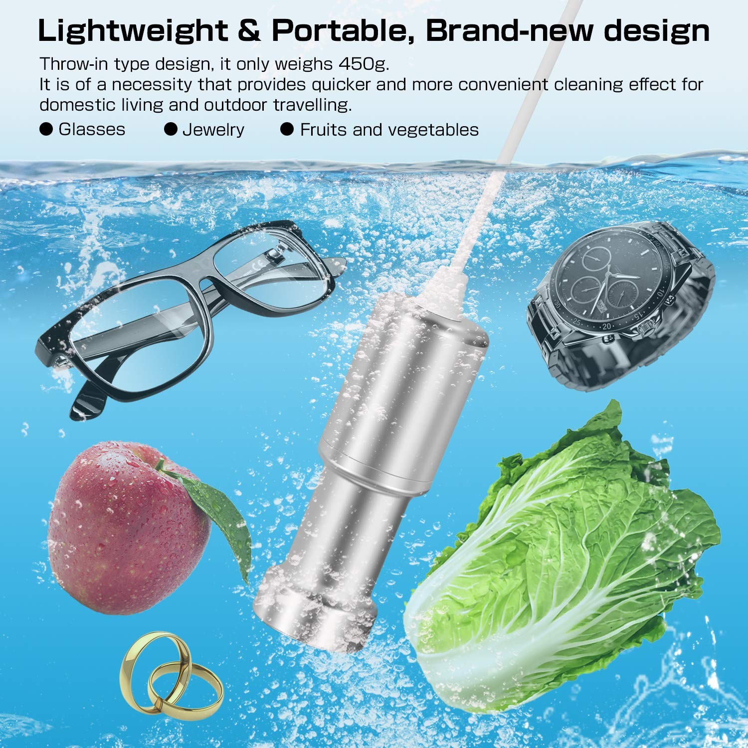 Jewelry Cleaner Machine,Portable Household Ultrasonic Eyeglass Cleaner, Profe…