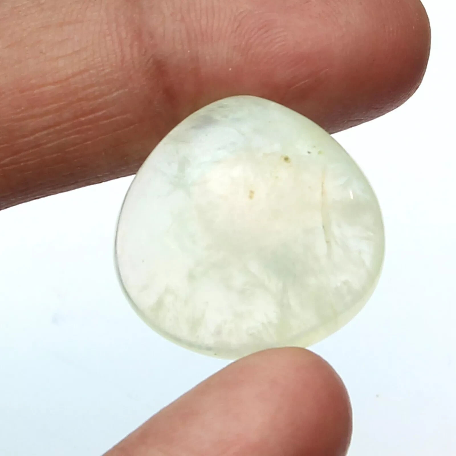 30 CRT AAA 100% Natural GREEN Prehnite Lustrous Unheated HEART LOOSE GEMSTONE