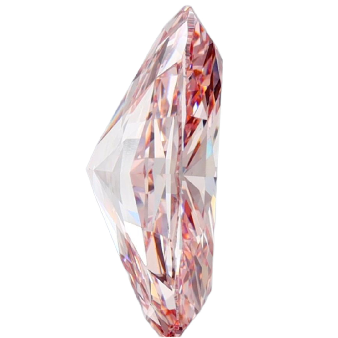 10.54 Ct Fancy Vivid Pink Oval Shaped Lab-Grown Diamond VS1 IGI Excellent Cut