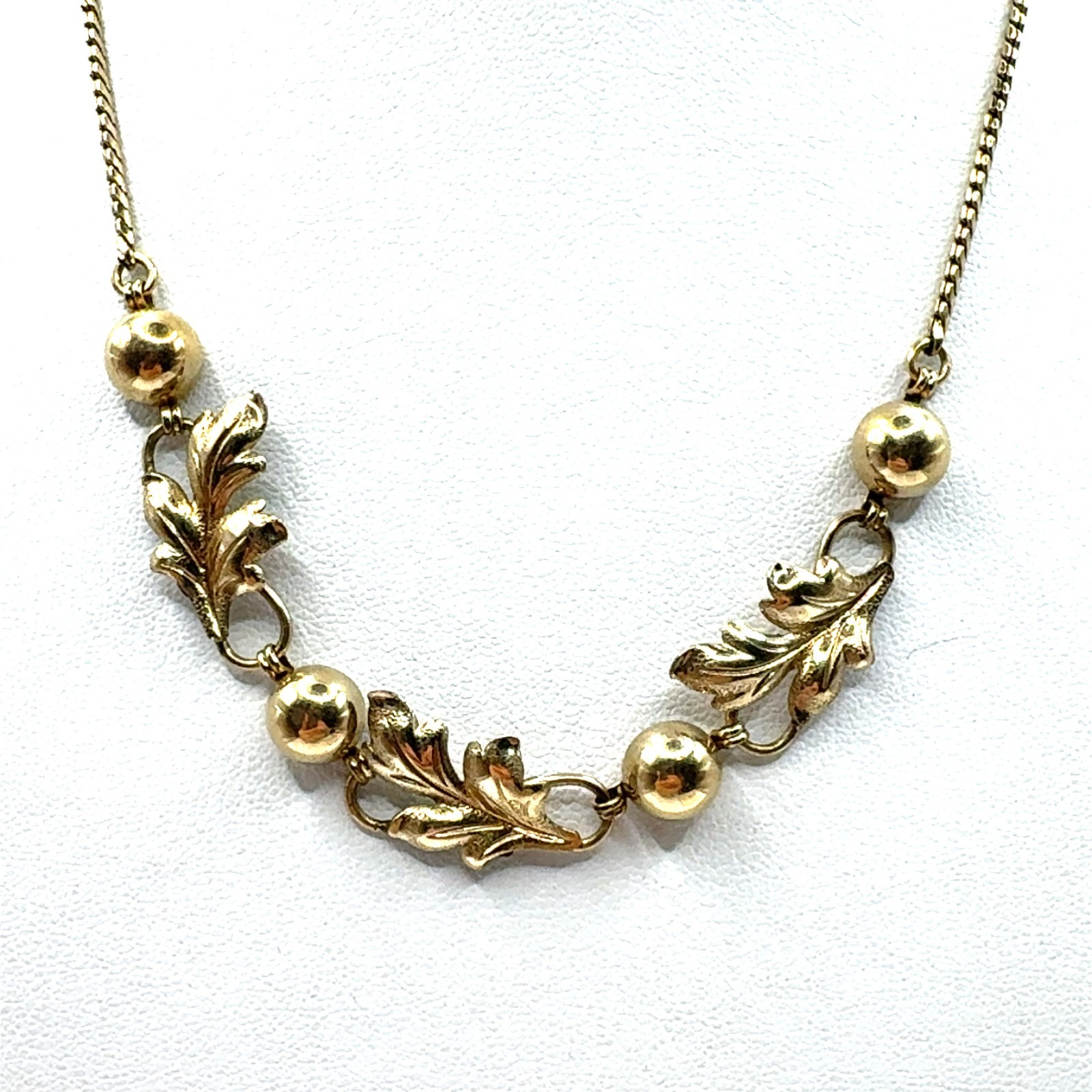 Van Dell 12k Gold Filled 16 Inch Floral Necklace