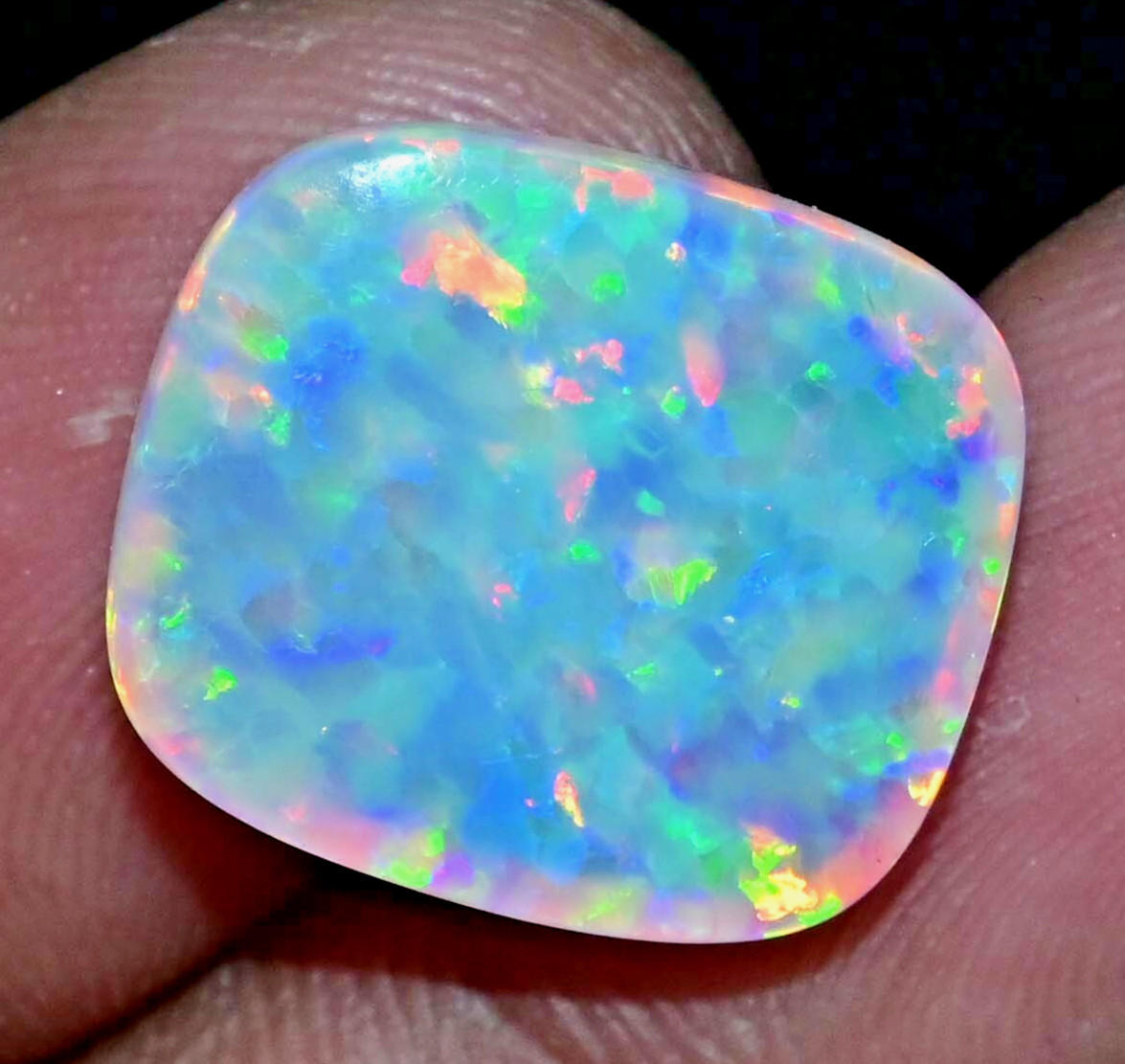 Untreated Natural Play of Color Ethiopian Fire Opal 10.25 Ct Certified Gemstone