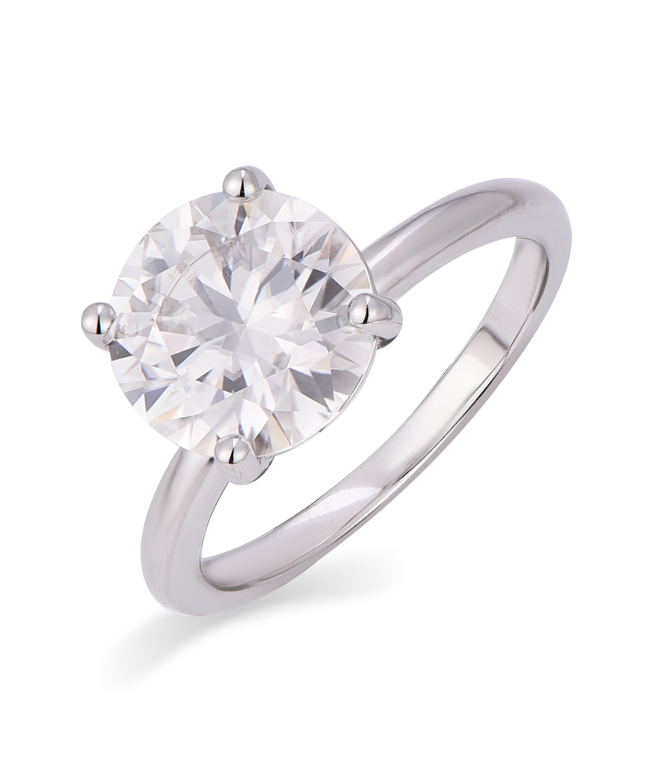 2.25ct Moissanite Solitaire 925 Sterling Silver Engagement Ring Sz 2.5-15 S10494