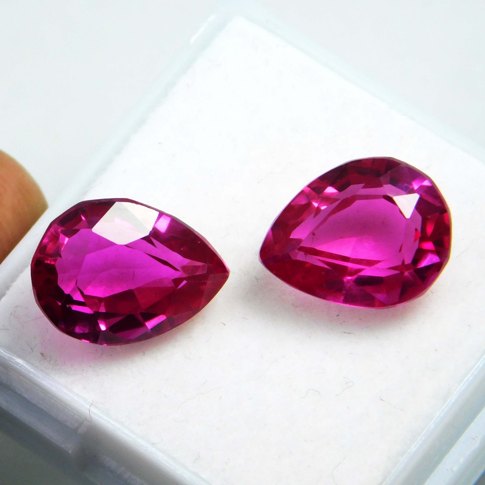 Certified 10.00 Ct Natural Mogok Pink Tourmaline Pear Cut Loose Gemstone Pair
