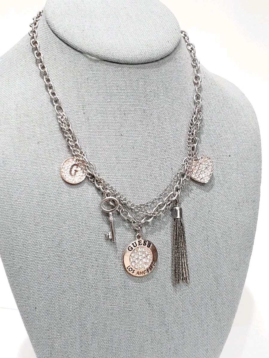 Guess Charm Necklace Rare SEE DESCRIPTION Free Ship!