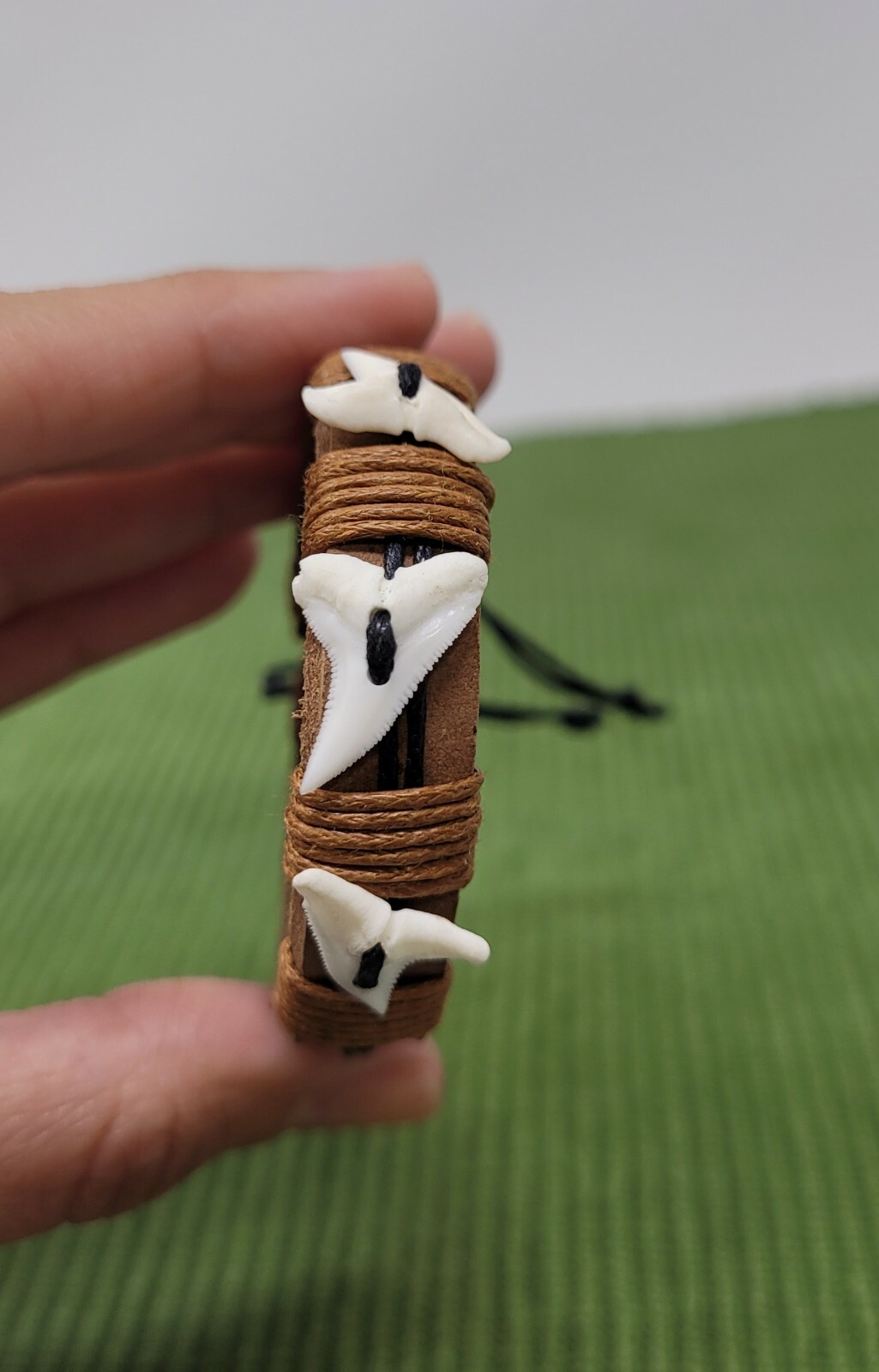 Real Shark Tooth Bracelet Shark Teeth Bracelet Adjustable Leather Bracelet