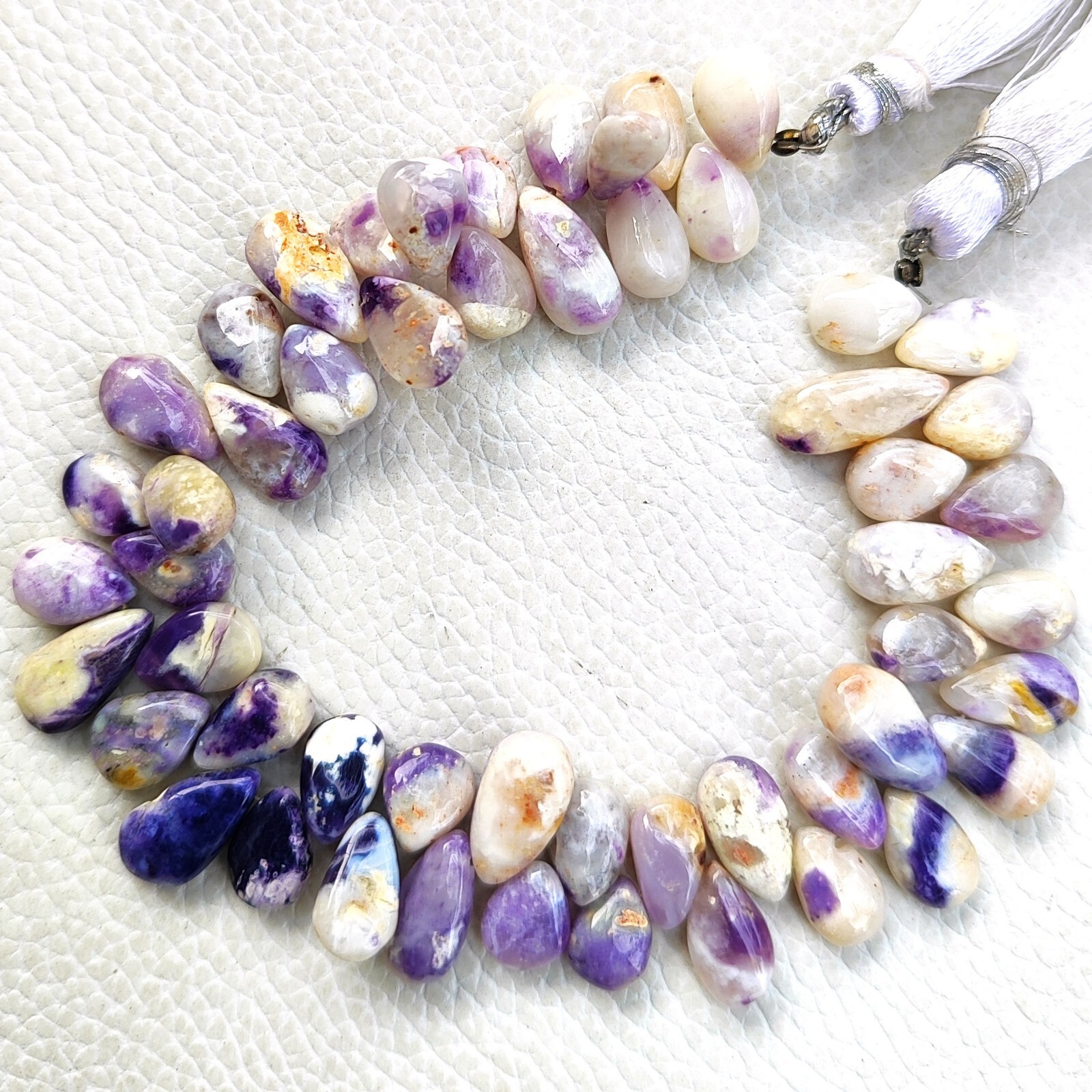 Natural Tiffany opal Gem 10×7 to 13×7 mm Smooth Pear Shape Beads 8 Inch Strand