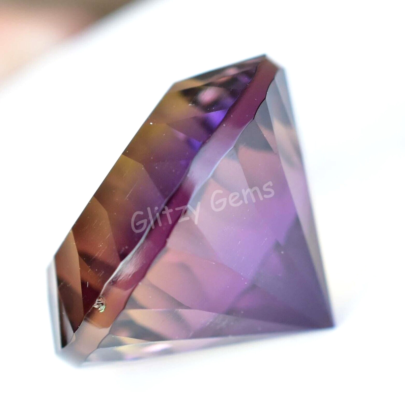 Natural Flawless Bi-Color Ametrine 21.95 Ct Certified Gemstone From Bolivia