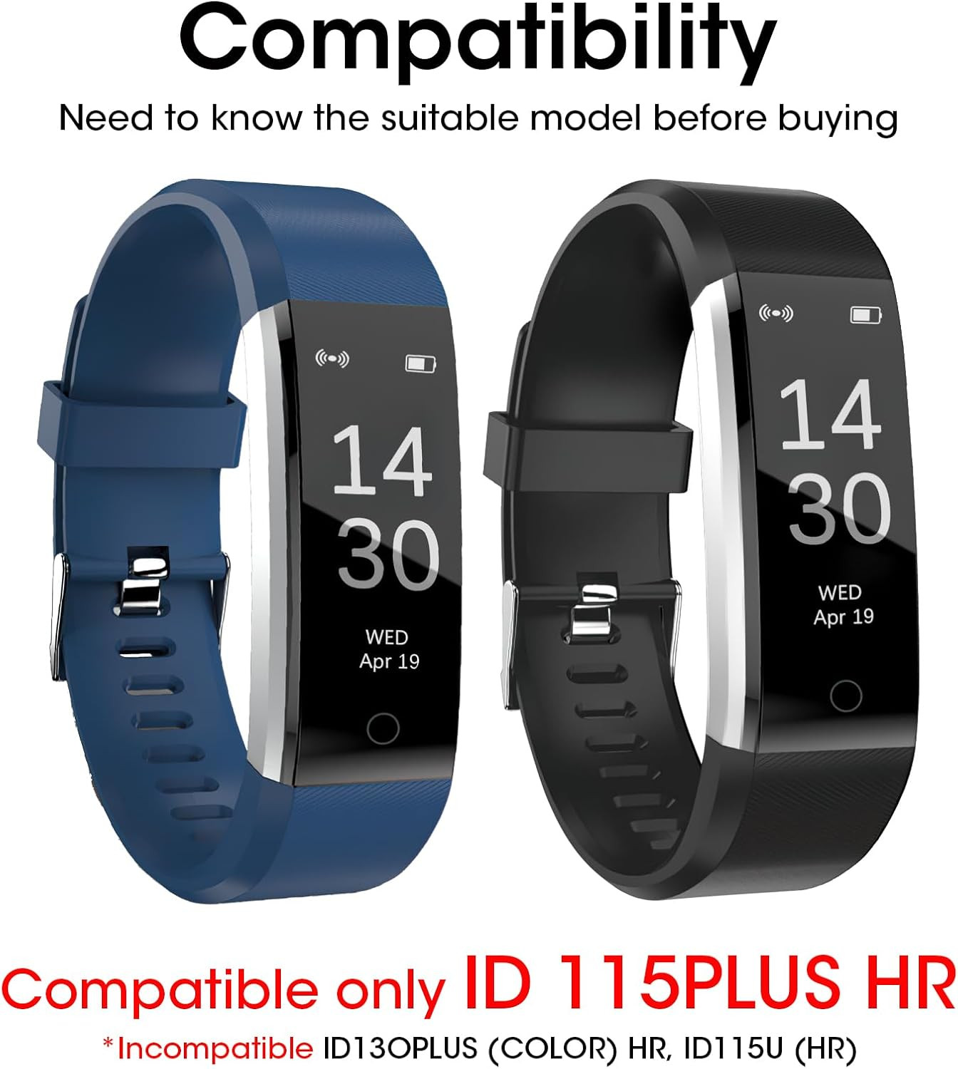 Watch Bands Replacement for Id115Plus HR, Very Fit Pro Activity Fitness Tracker