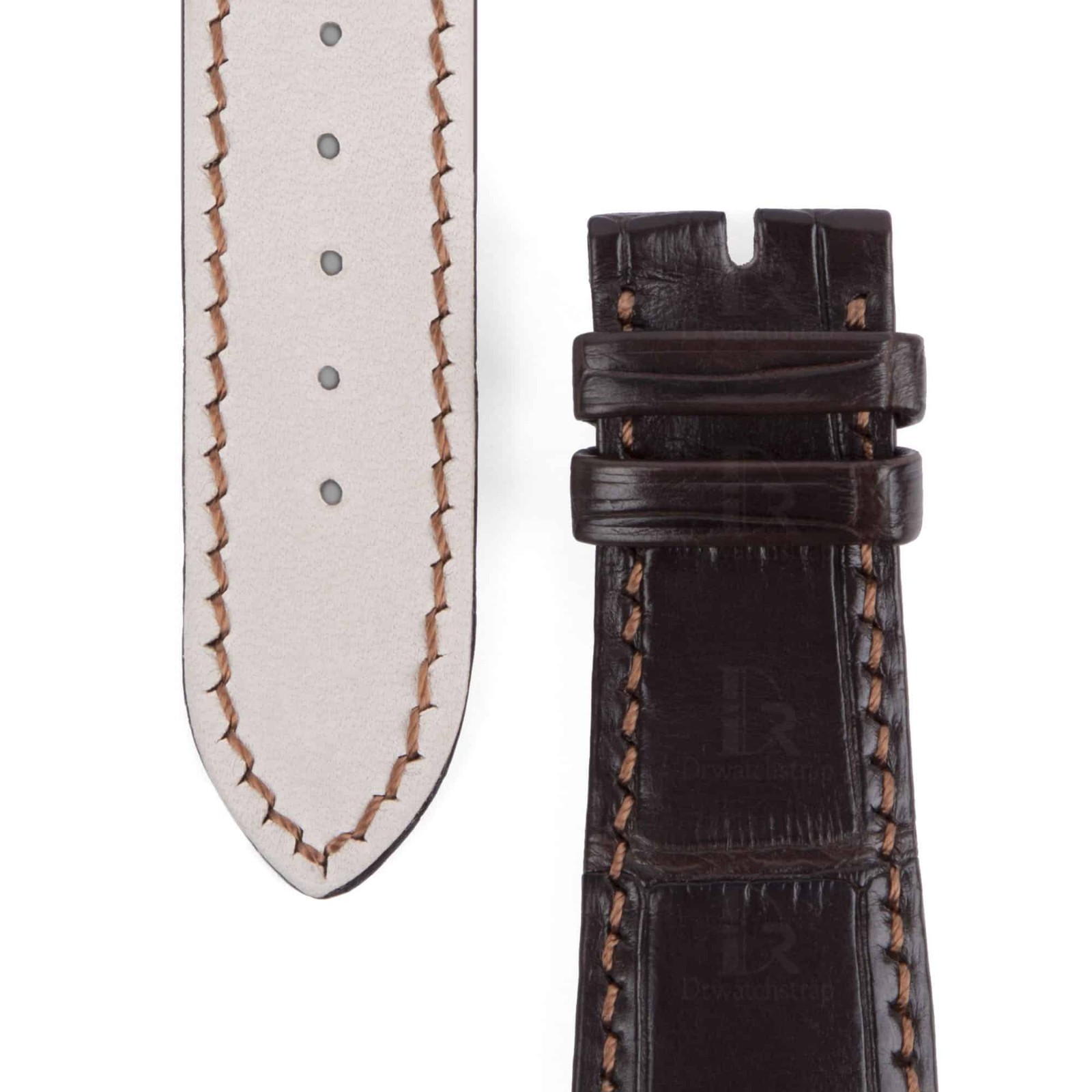 Dark Brown Croco leather strap for Patek Philippe Nautilus 5712 5711 7010