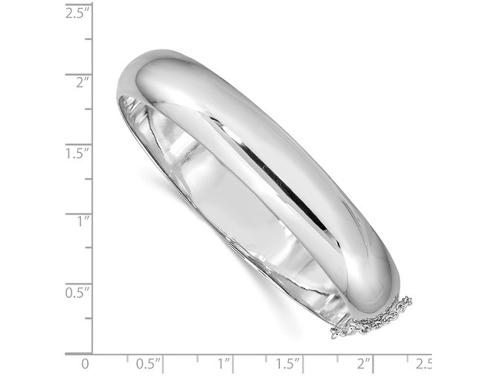 Hinged Bangle in Sterling Silver (11.0mm)