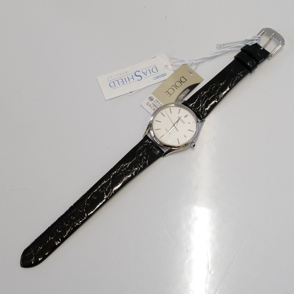 SEIKO DOLCE EXCELINE SACM171 men’s wristwatch used ultra thin lightweight sapphi