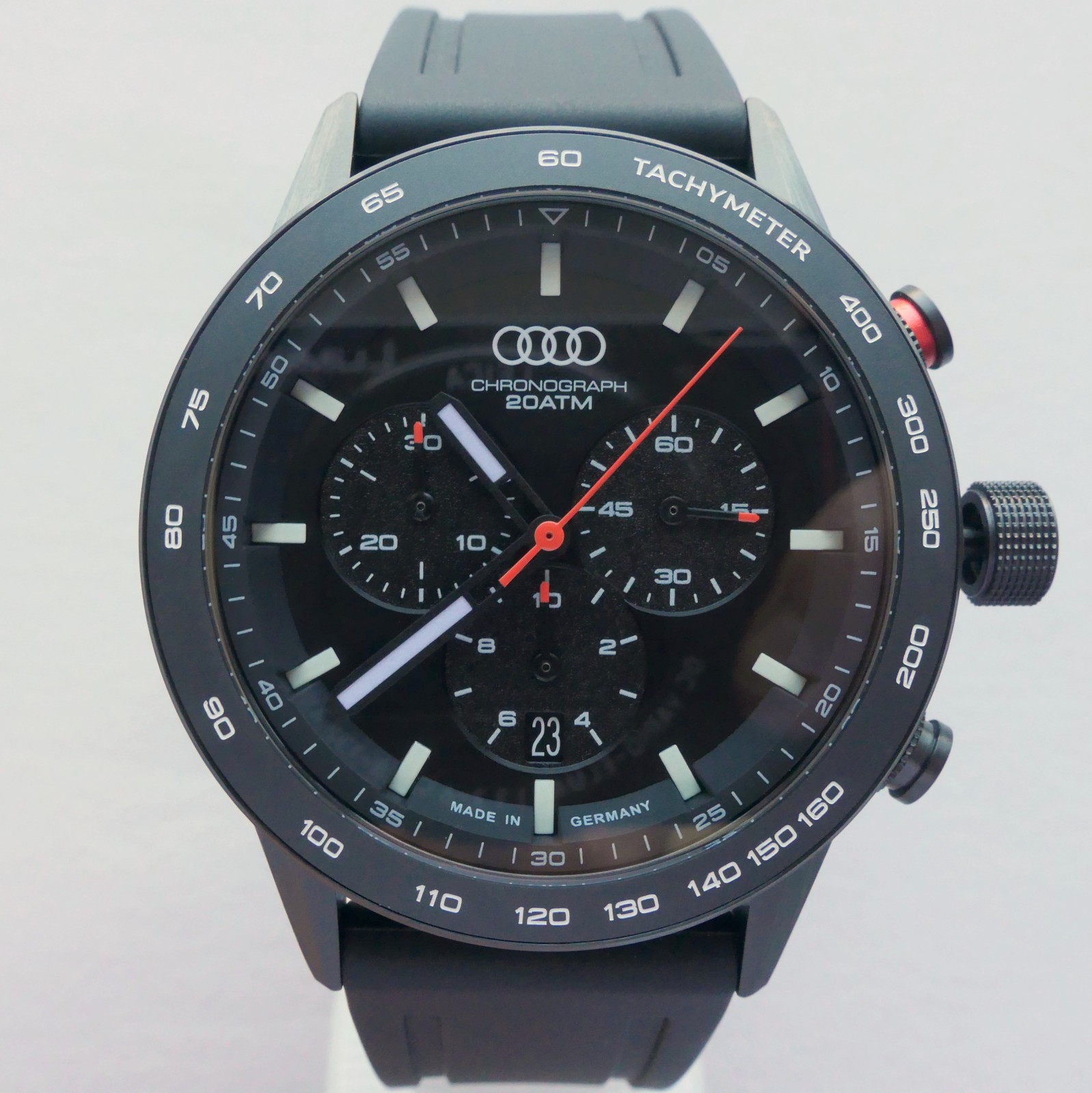 Audi Sport Driver Diver Racing Car Accessory Chronograph Made in Germany Watch