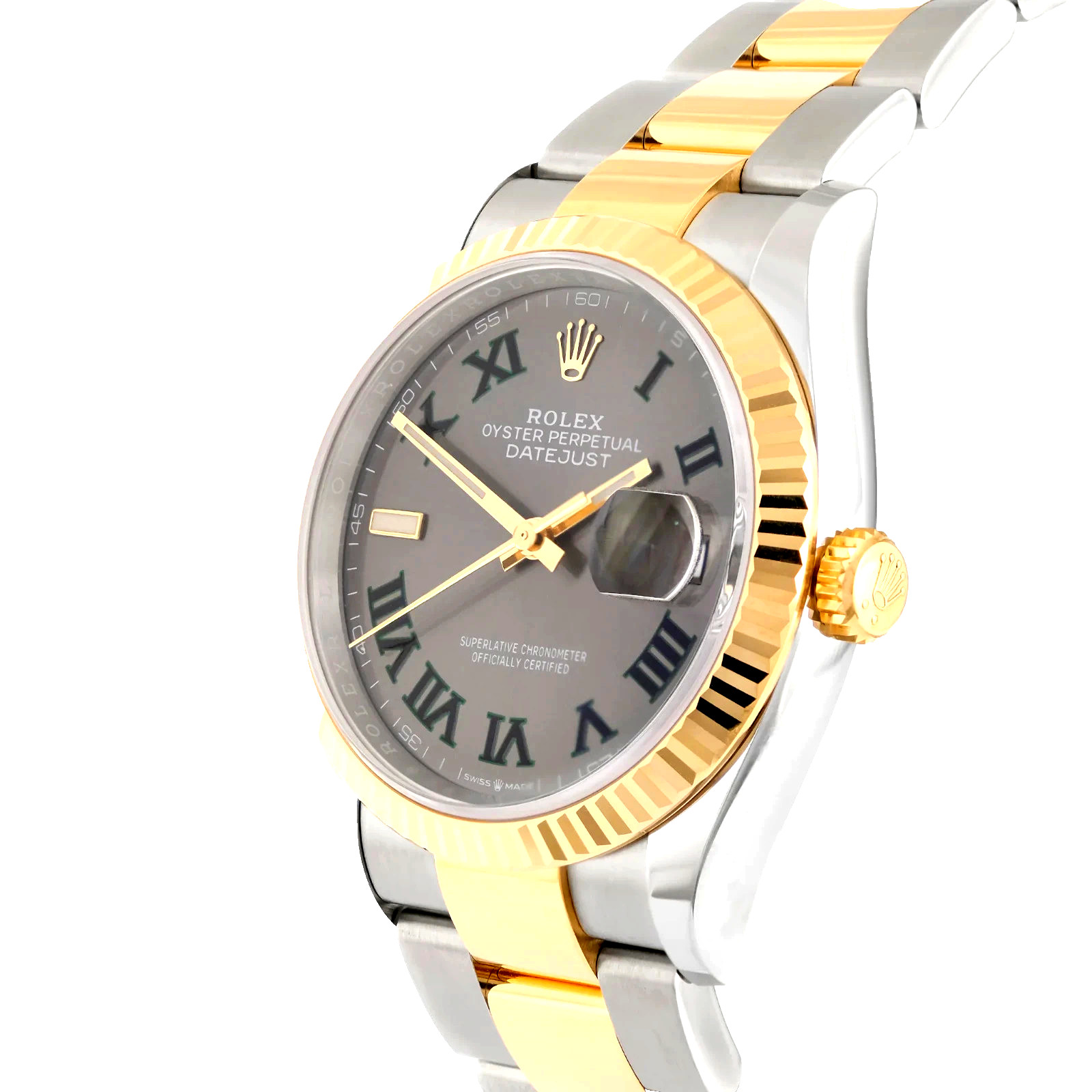 Rolex Datejust 126233 Gray Wimbledon Dial Automatic Two-Tone 36mm Midsize Watch
