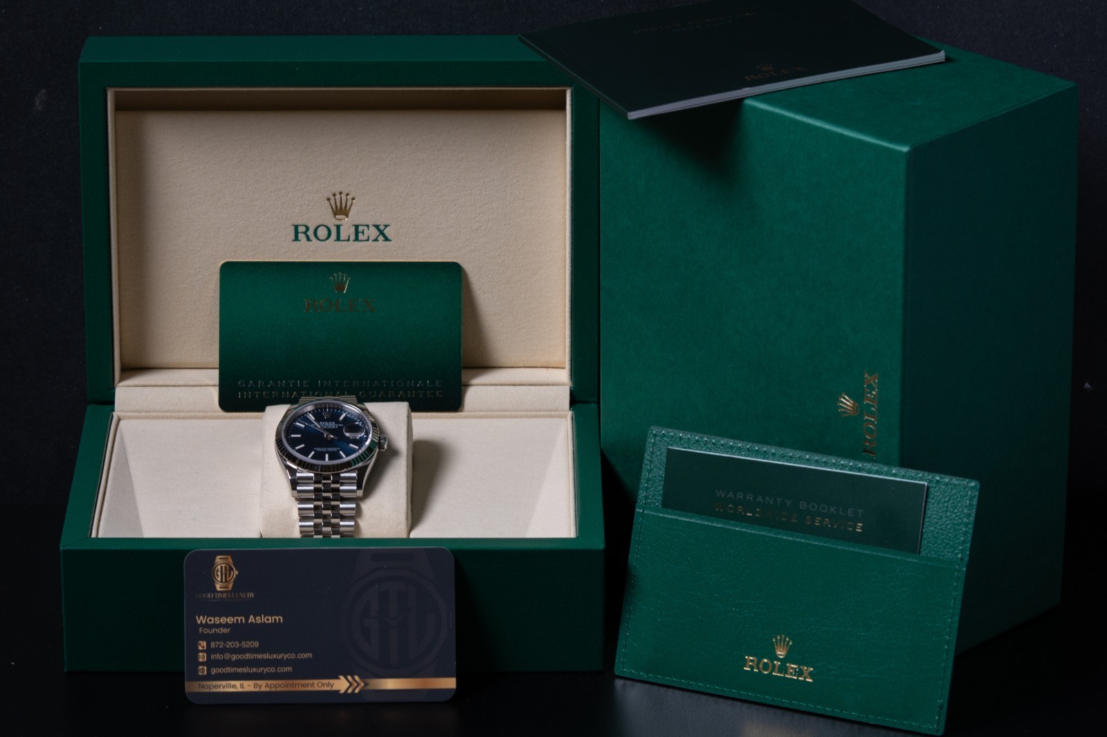 Rolex Datejust 36mm Blue Dial Jubilee Bracelet Ref. 126234 Complete Set w/B&P
