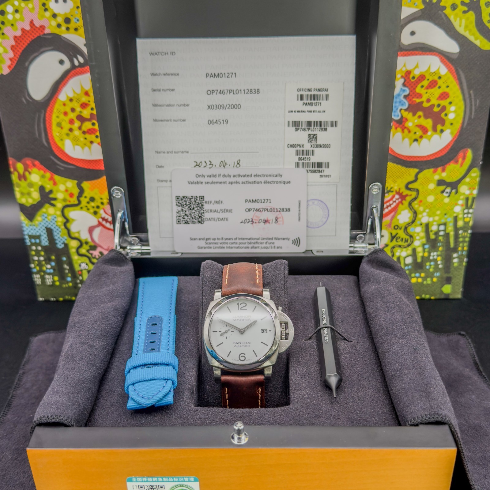 PANERAI LUMINOR MARINA QUARANTA 40MM ref.PAM01271 (2023) FULL SET w/ WARRANTY