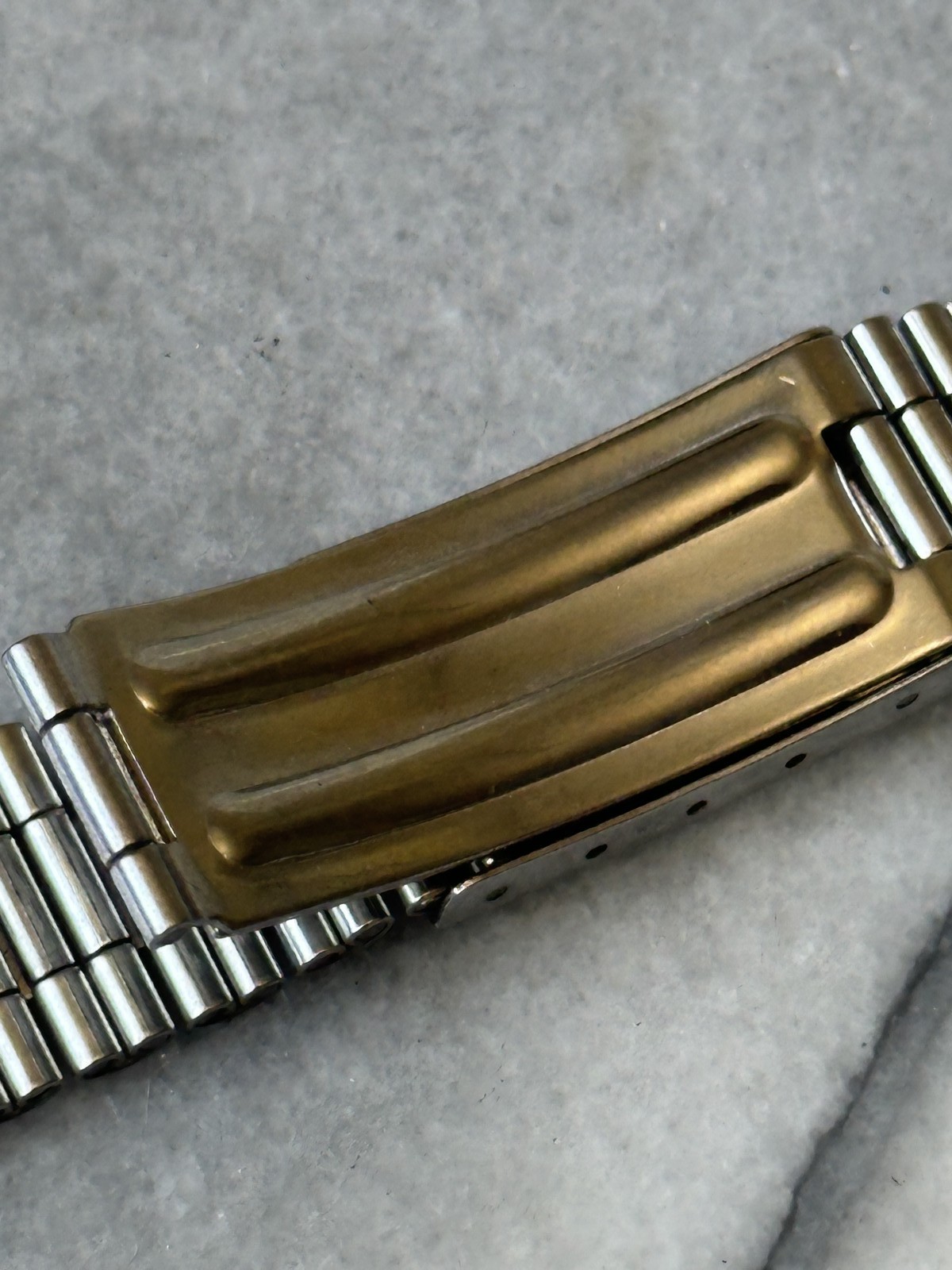Bracelet de montre vintage en acier inoxydable de style jubilé