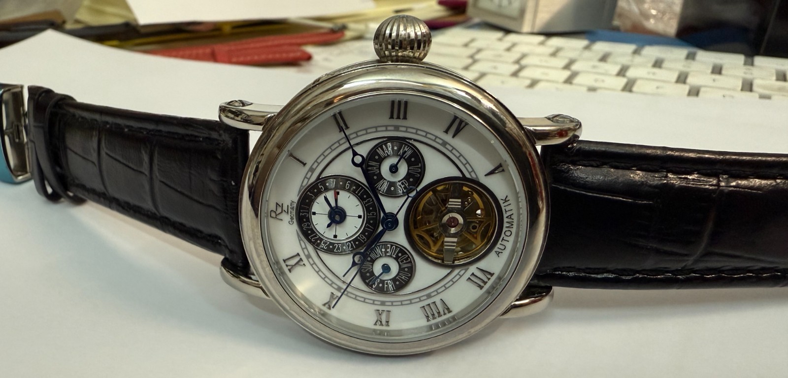 Men’s Watch Automatic Rz Stainless Tag-Monat-Datum 2.Uhrzeit 1 21/32in Richter &