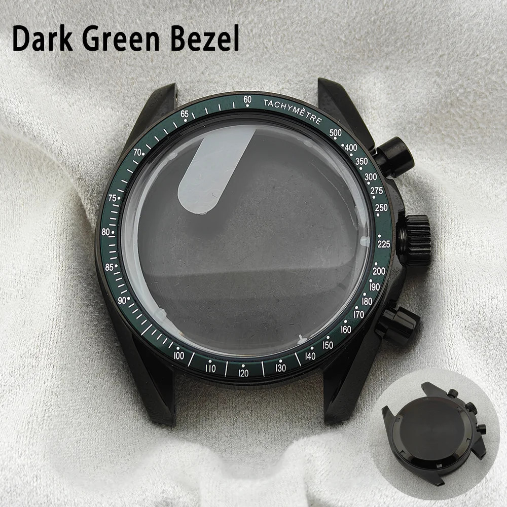 39.7mm VK63 Watch Case Metal Waterproof Moon Back Fit for 20mm Strap