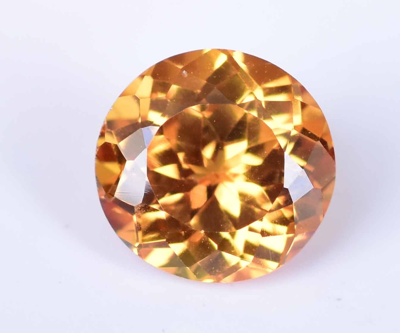 Natural Ceylon Padparadscha Sapphire 3.30 Ct Stunning Round Certified Gemstone