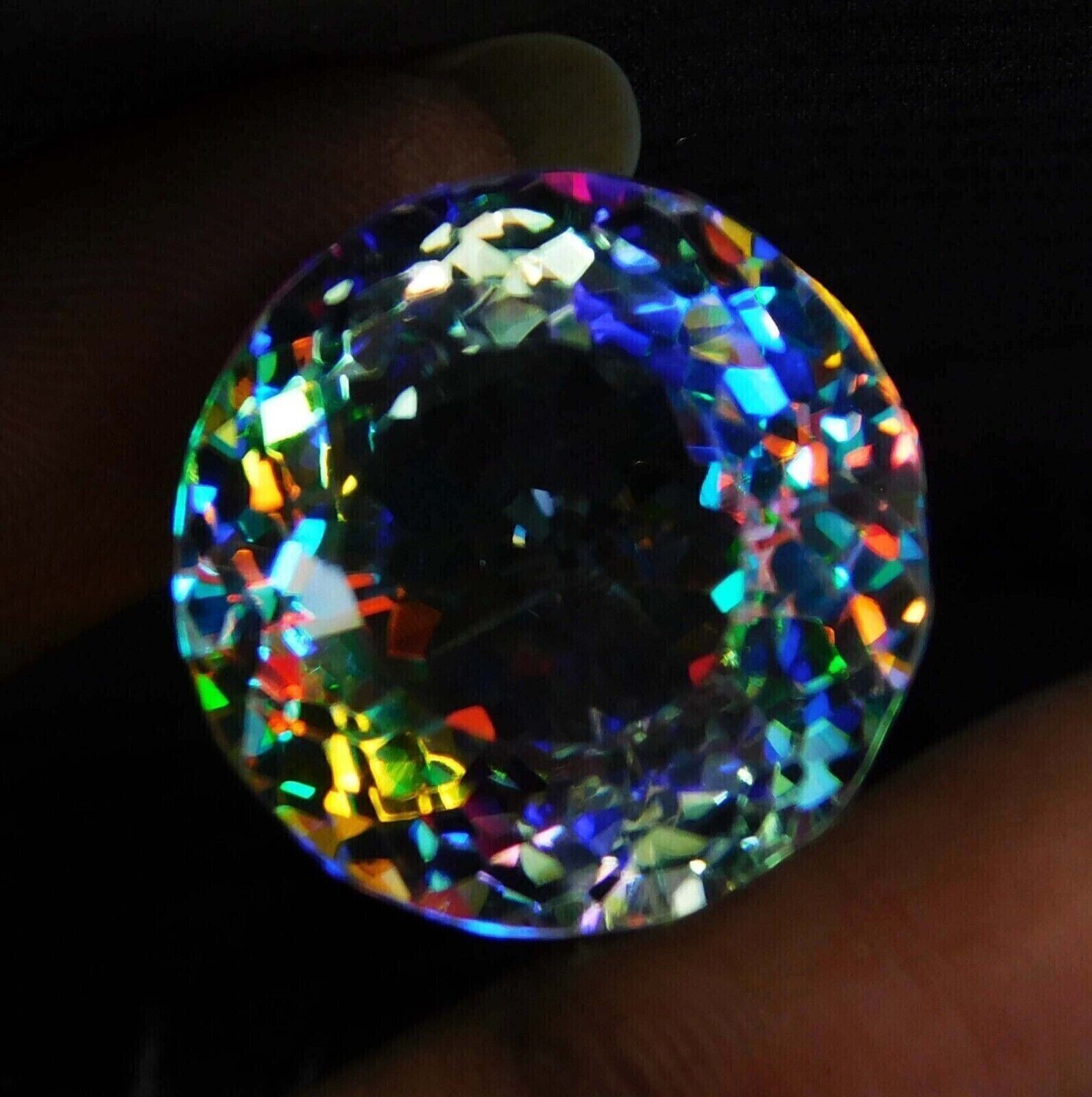 AAA 52.00 CT+ Rainbow Colour Round Cut Natural Mystic Topaz Loose Gemstone